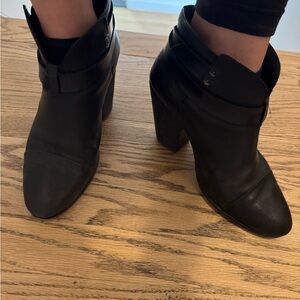Rag & Bone Black Leather Booties